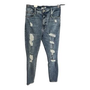 Good American Bombshell Short Blue Jeans